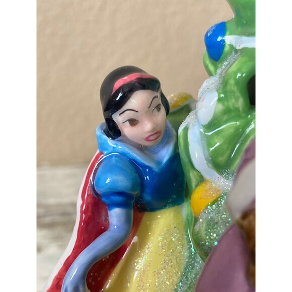 Disney Princess Porcelain Christmas Figurine Belle Cinderella Snow White LightUp - Picture 9 of 12